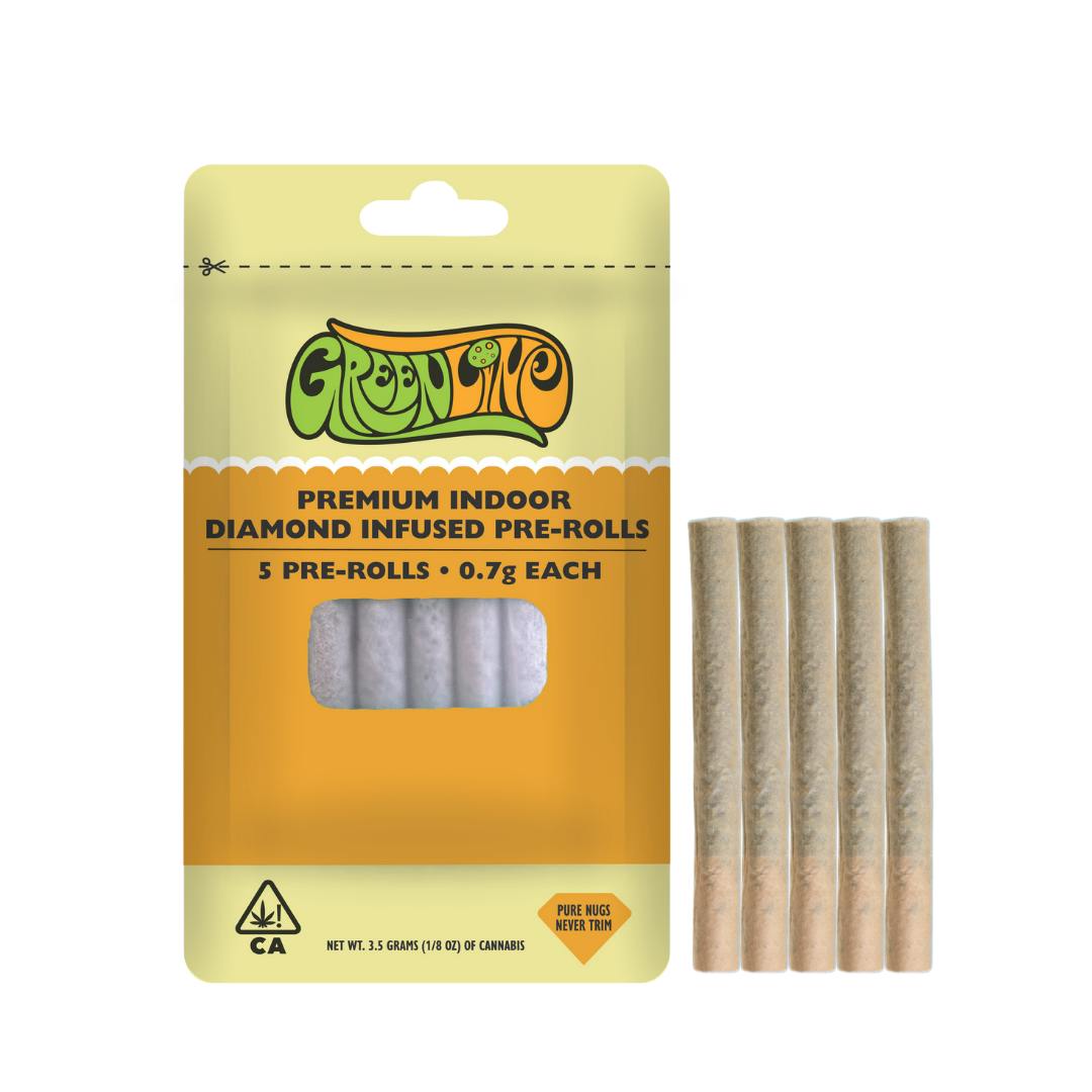 Greenline - Cherry Berry - Pre-Roll 5 Pack - Infused - Sativa - 0.7g Each (3.5g) - 1
