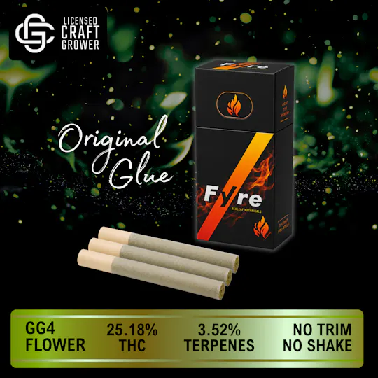 Realeaf Botanicals - Fyre OG Uninfused GG4 Pre-Rolls 3-Pack 3g - 1