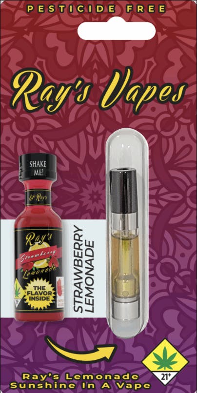 Ray's Lemonade - Ray's Lemonade | Ray's Vapes | Strawberry Lemonade | Cartridge | 1g - 1