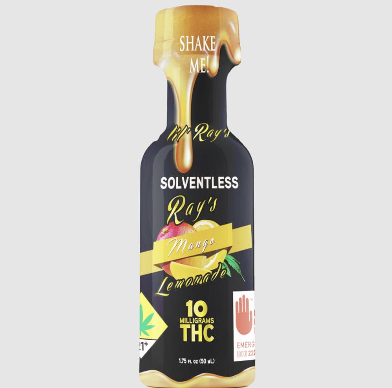 Ray's Lemonade - Lil' Ray's | Solventless Mango | Non-Carbonated | 10mg | 1.75 fl oz - 1
