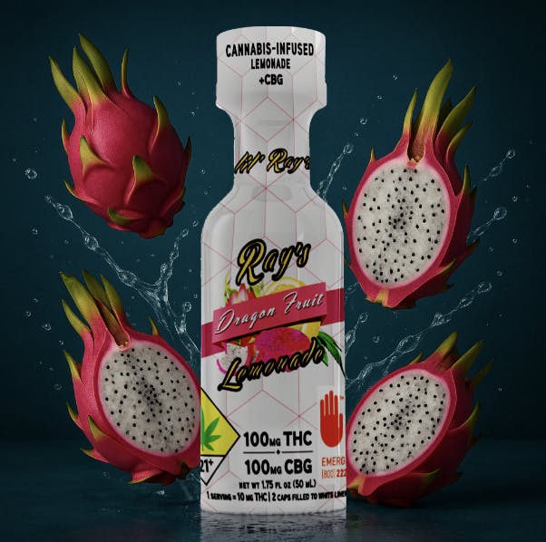 Ray's Lemonade - Ray's Lemonade | Lil' Rays | Dragon Fruit | 100/100mg THC/CBG - 1