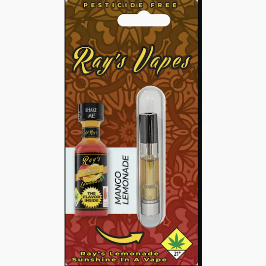 Ray's Lemonade - Ray's Lemonade | Ray's Vapes | Mango Lemonade | Cartridge | 1g - 1