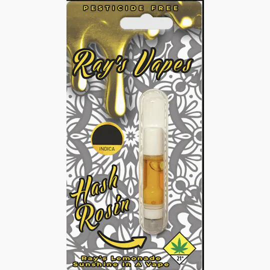 Ray's Lemonade - Ray's Lemonade | Ray's Vapes | Hash Rosin | Indica | Cartridge | 1g - 1