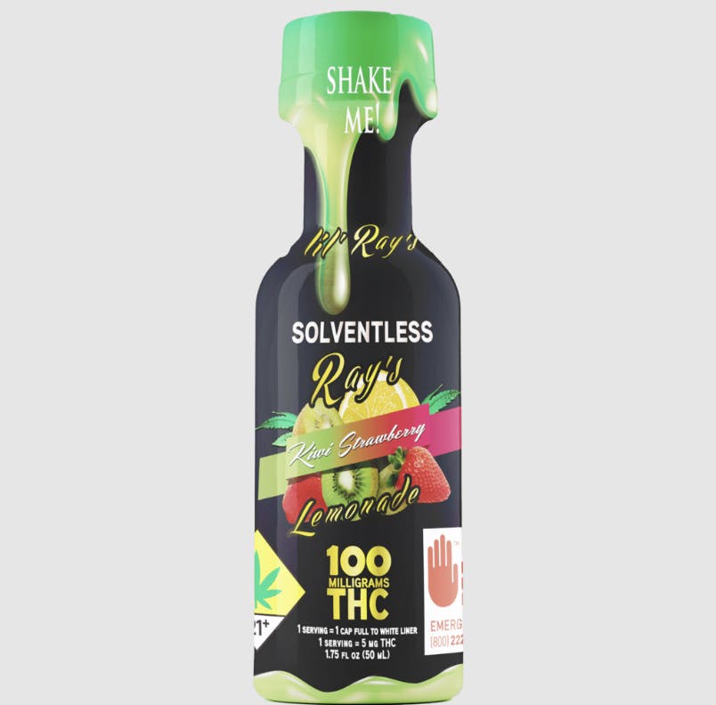 Ray's Lemonade - Lil' Ray's | Solventless Kiwi Strawberry | Non-Carbon | 100mg | 1.75 fl oz - 1