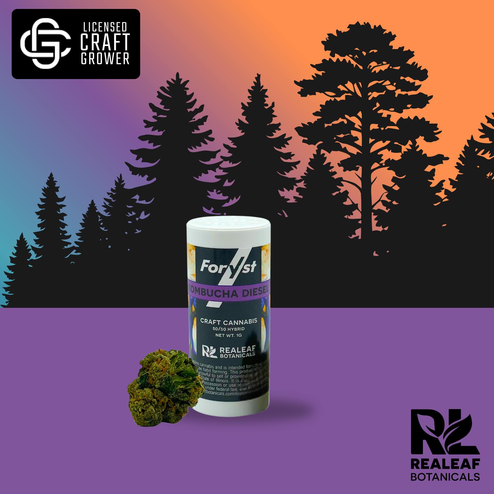 Realeaf Botanicals - Kombucha Diesel Foryst Flower 1.0g - 1