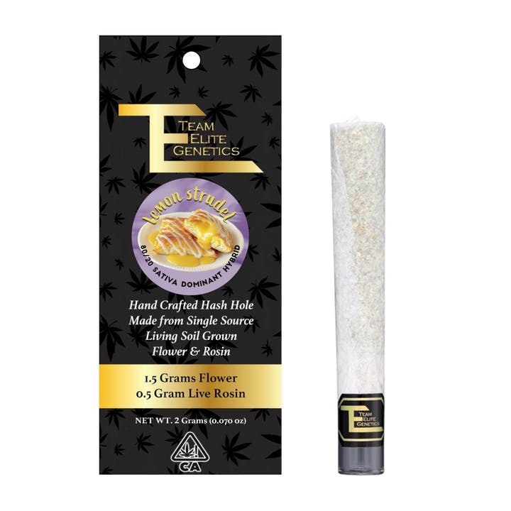 Team Elite Genetics - Lemon Strudel | Hash Hole Infused Joint | 2g - 1