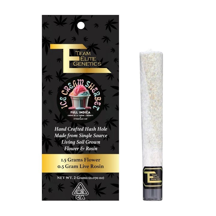 Team Elite Genetics - Ice Cream Sh3rb3t | Hash Hole Infused Joint | 2g - 1