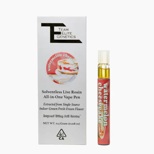 Team Elite Genetics - Watermelon Cheesecake | Live Rosin Disposable | 0.5g - 1