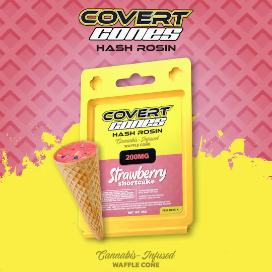 Covert Cups - Strawberry Shortcake I 200mg Hash Rosin Cone - 1