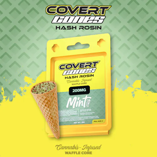 Covert Cups - Mint Chocolate Chip I 200mg Hash Rosin Cone I Covert Cups - 1