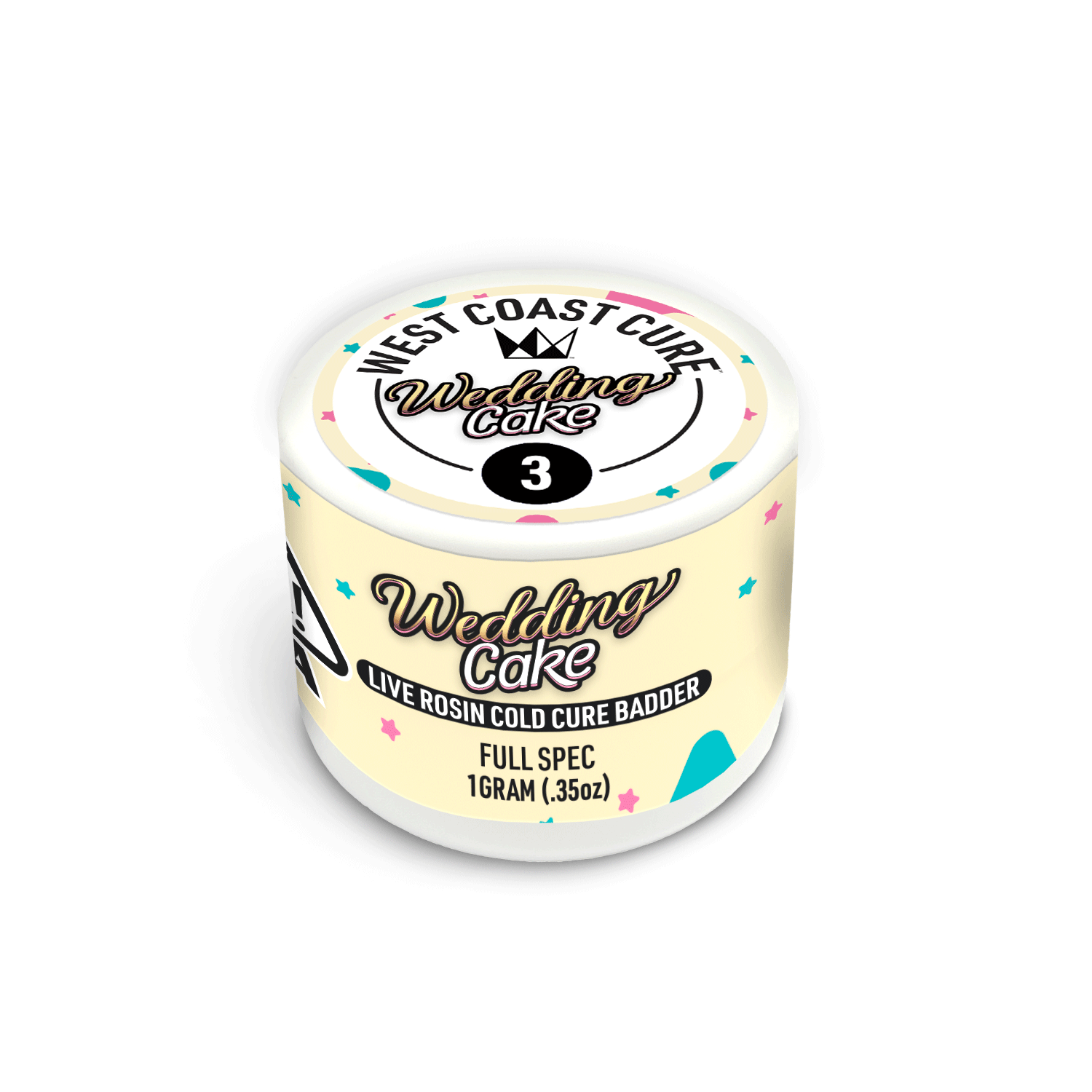 West Coast Cure - Wedding Cake - 1G Live Rosin Cold Cure Badder - Tier 3 - 1