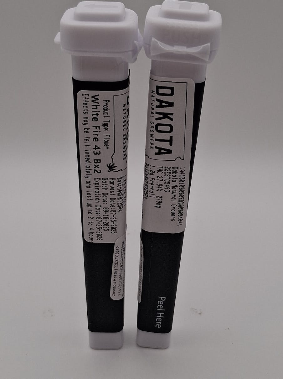DNG Medicated - DNG Medicated | White Fire 43 Bx2 | Pre Roll | 1g - 1