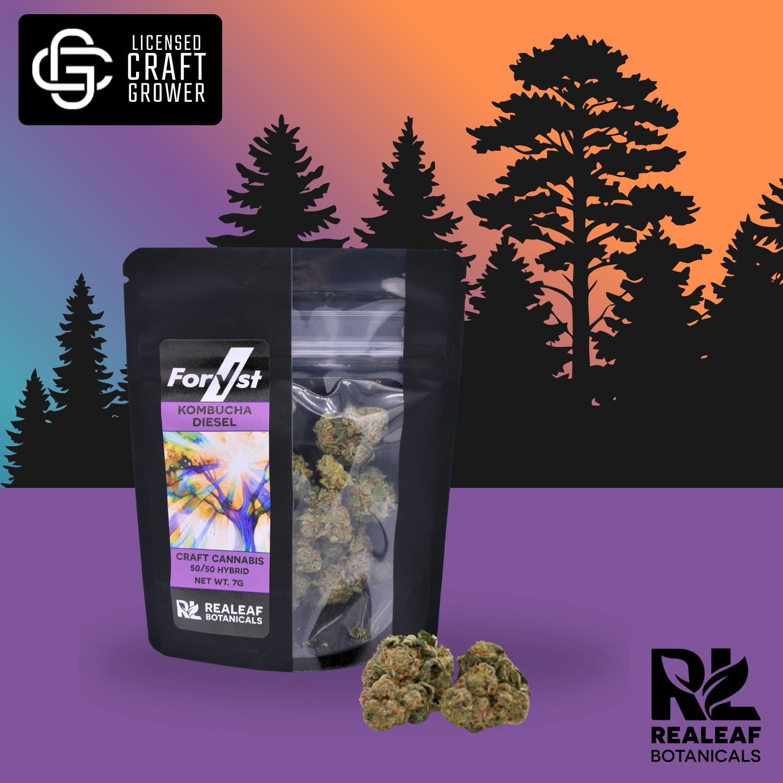 Realeaf Botanicals - Kombucha Diesel Foryst Flower 7.0g - 1