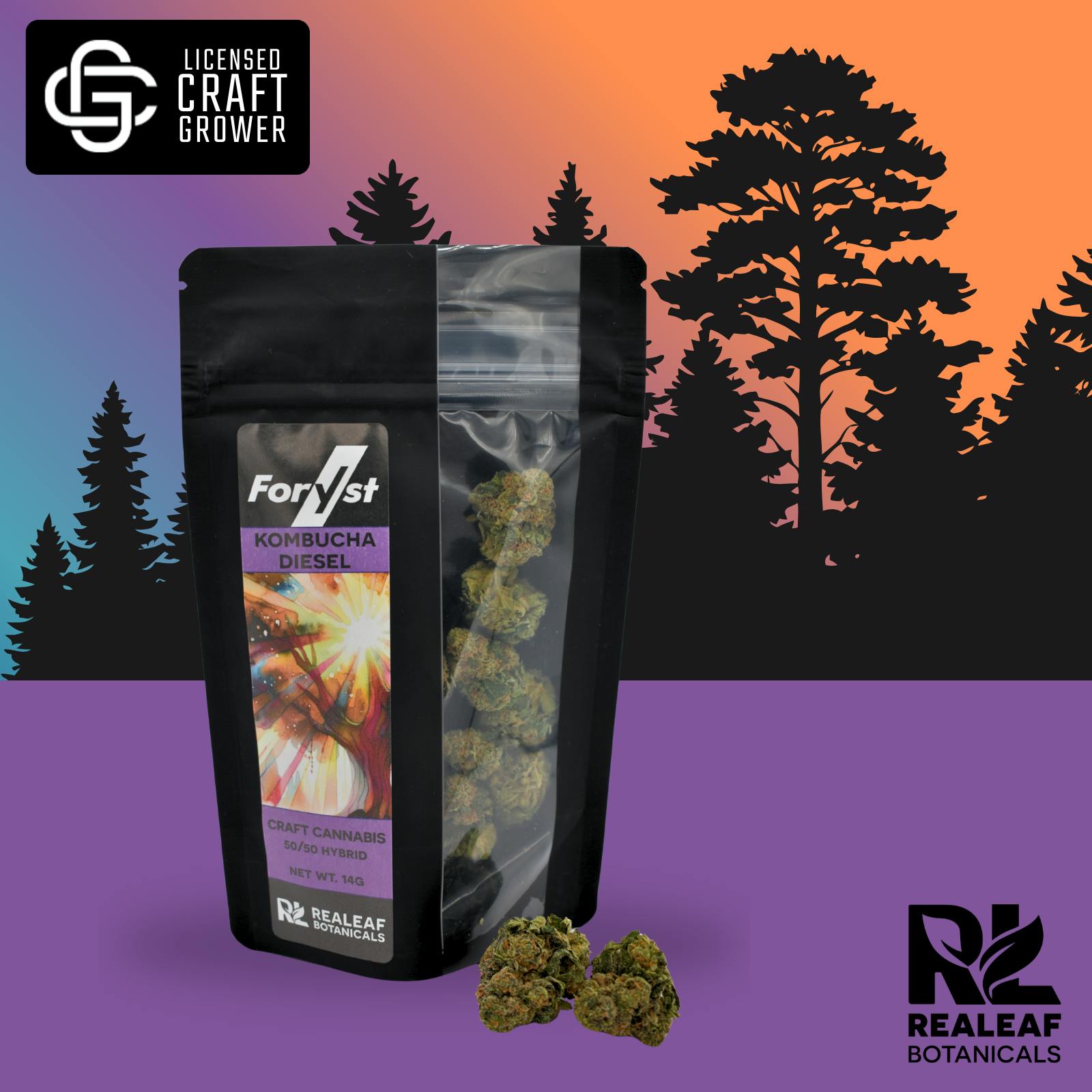 Realeaf Botanicals - Kombucha Diesel Foryst Flower 14.0g - 1