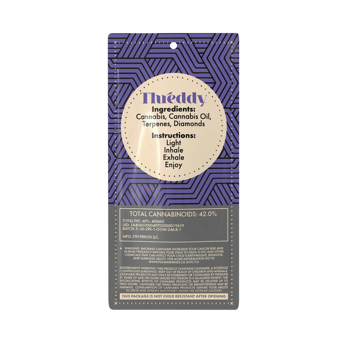 Threddy - Threddy - 5PK - King Louis OG - 2.5G - 1