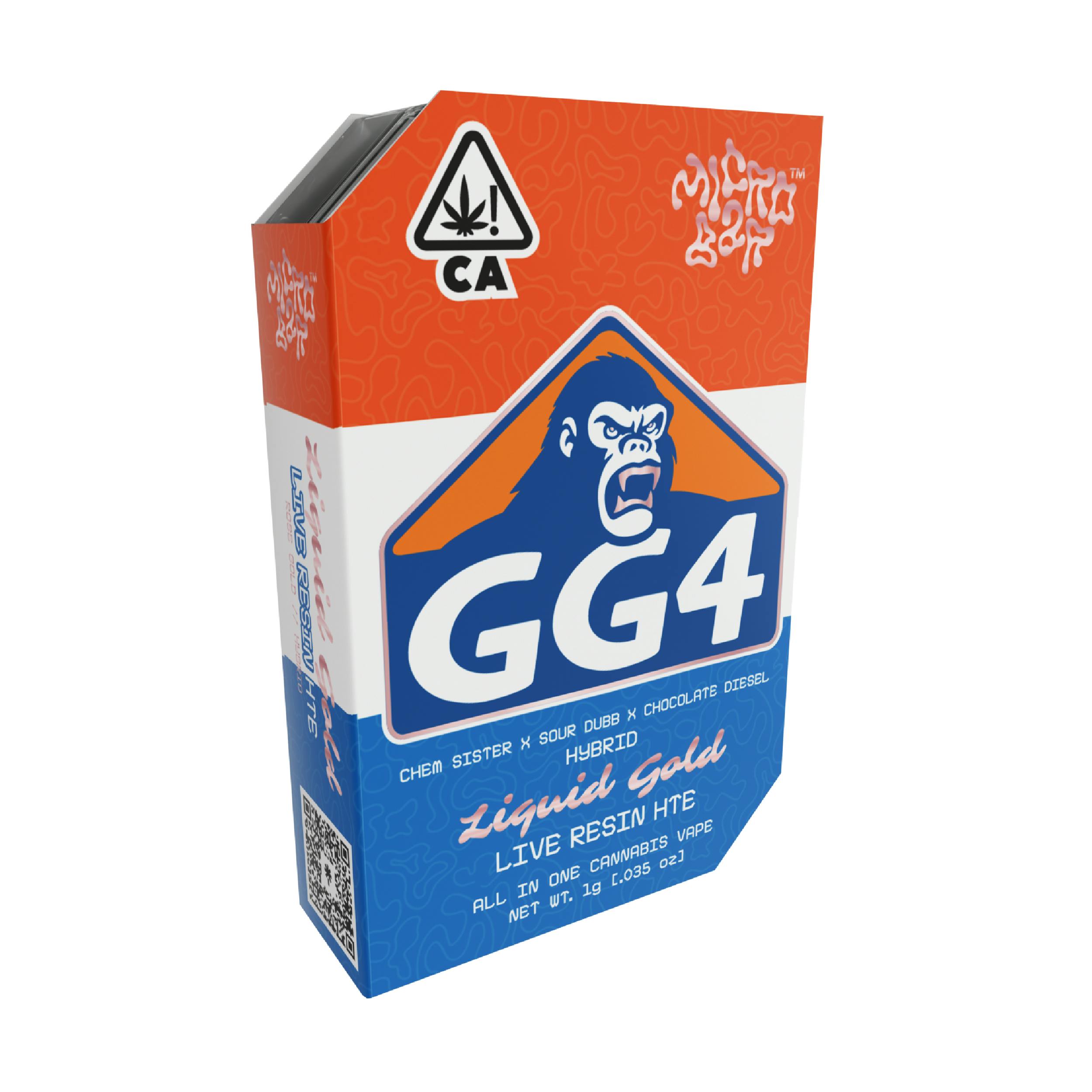Micro Bar - GG4 (Hybrid) - Liquid Gold Live Resin 1g AIO - 1