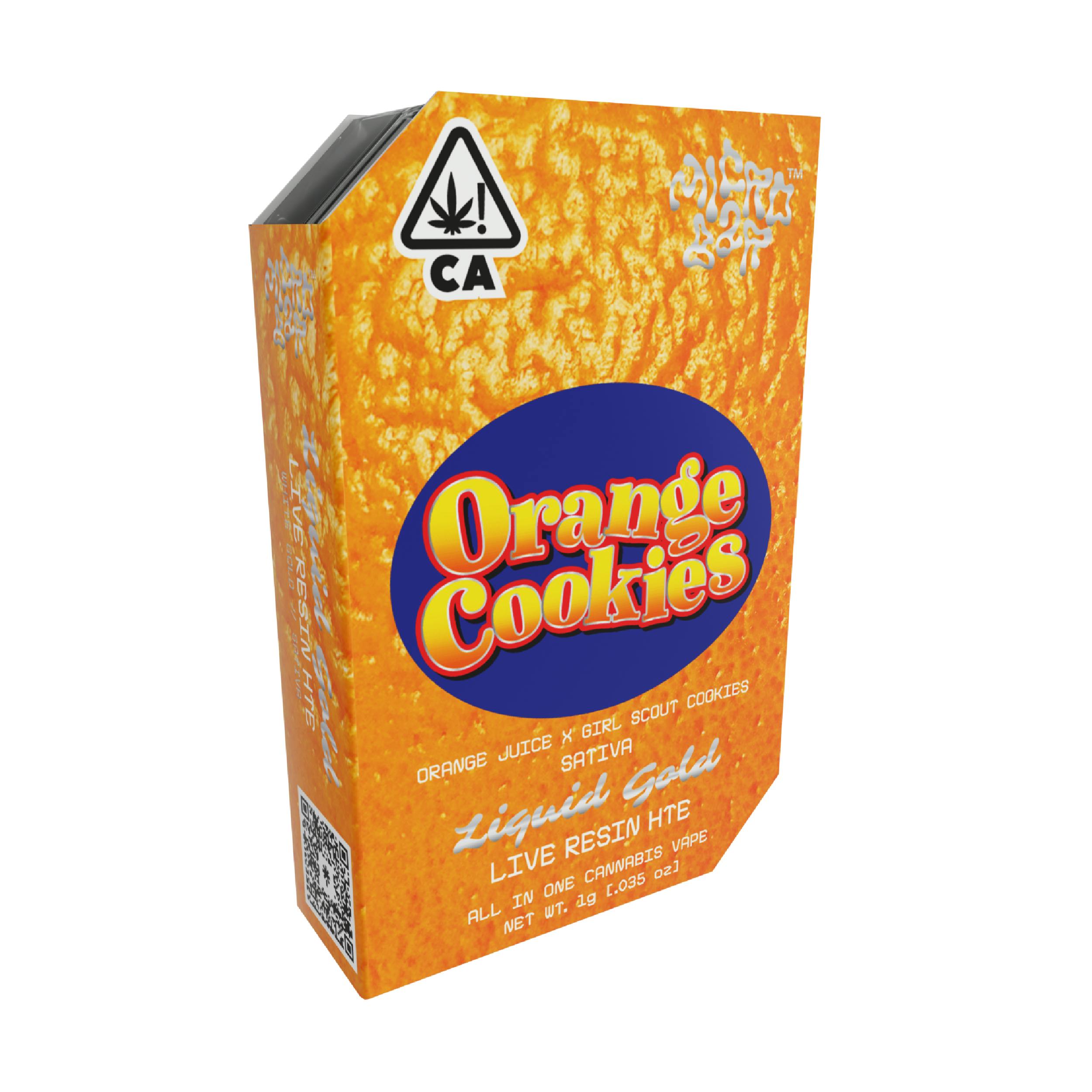 Micro Bar - Orange Cookies (Sativa) - Liquid Gold Live Resin 1g AIO - 1