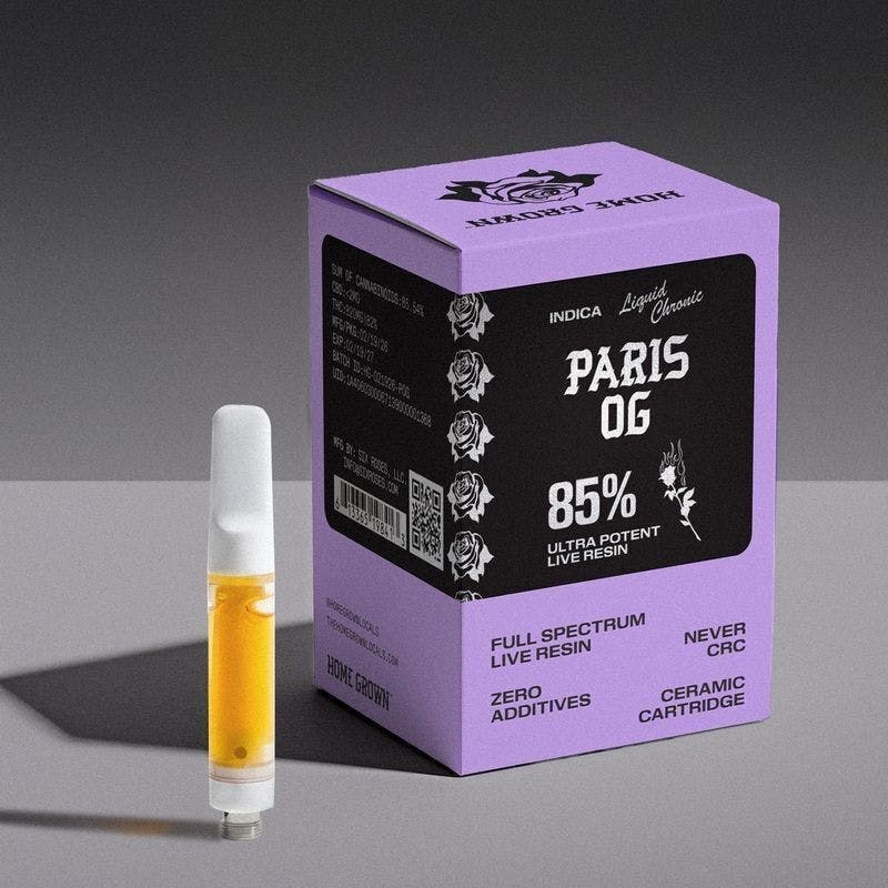 Home Grown - Paris OG - Indica - 1g Live Resin 510 Cart - 1