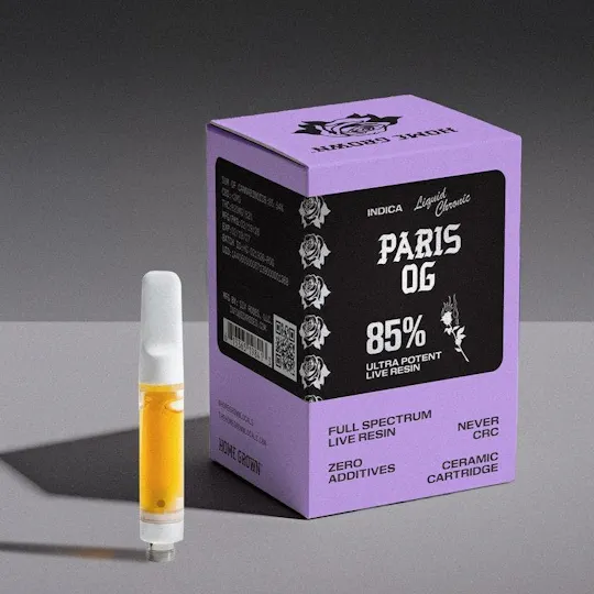 Home Grown - Paris OG - Indica - 1g Live Resin 510 Cart - 1