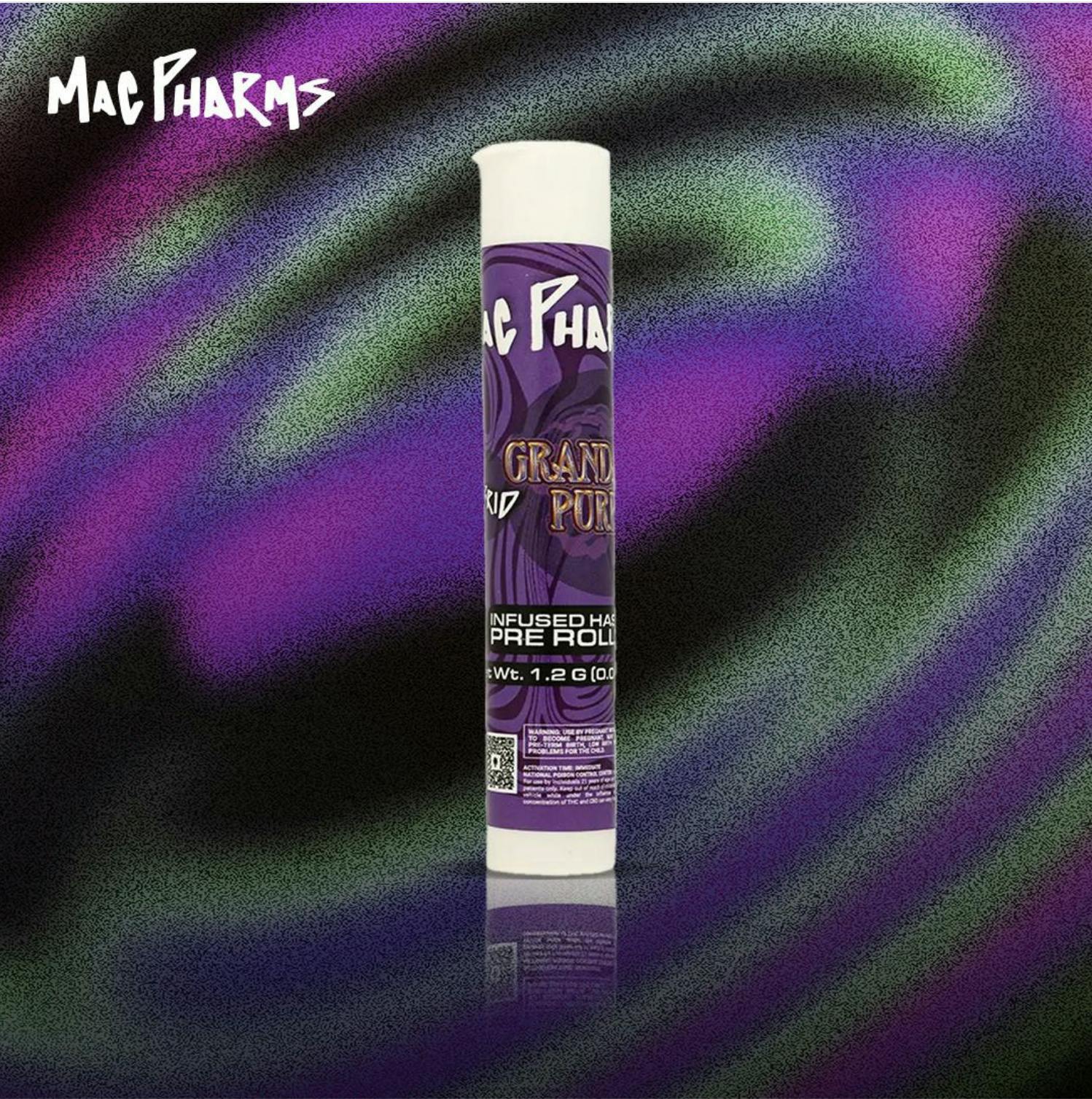 Mac Pharms - Mac Pharms | GranDaddy Purple | Infused Pre Roll | 1.2G - 1