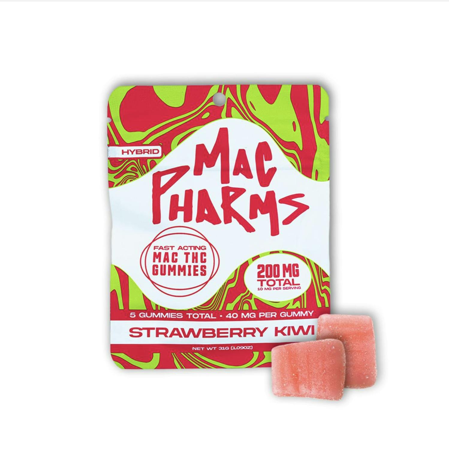 Mac Pharms - Mac Pharms I Strawberry Kiwi I Gummies I 200MG - 1
