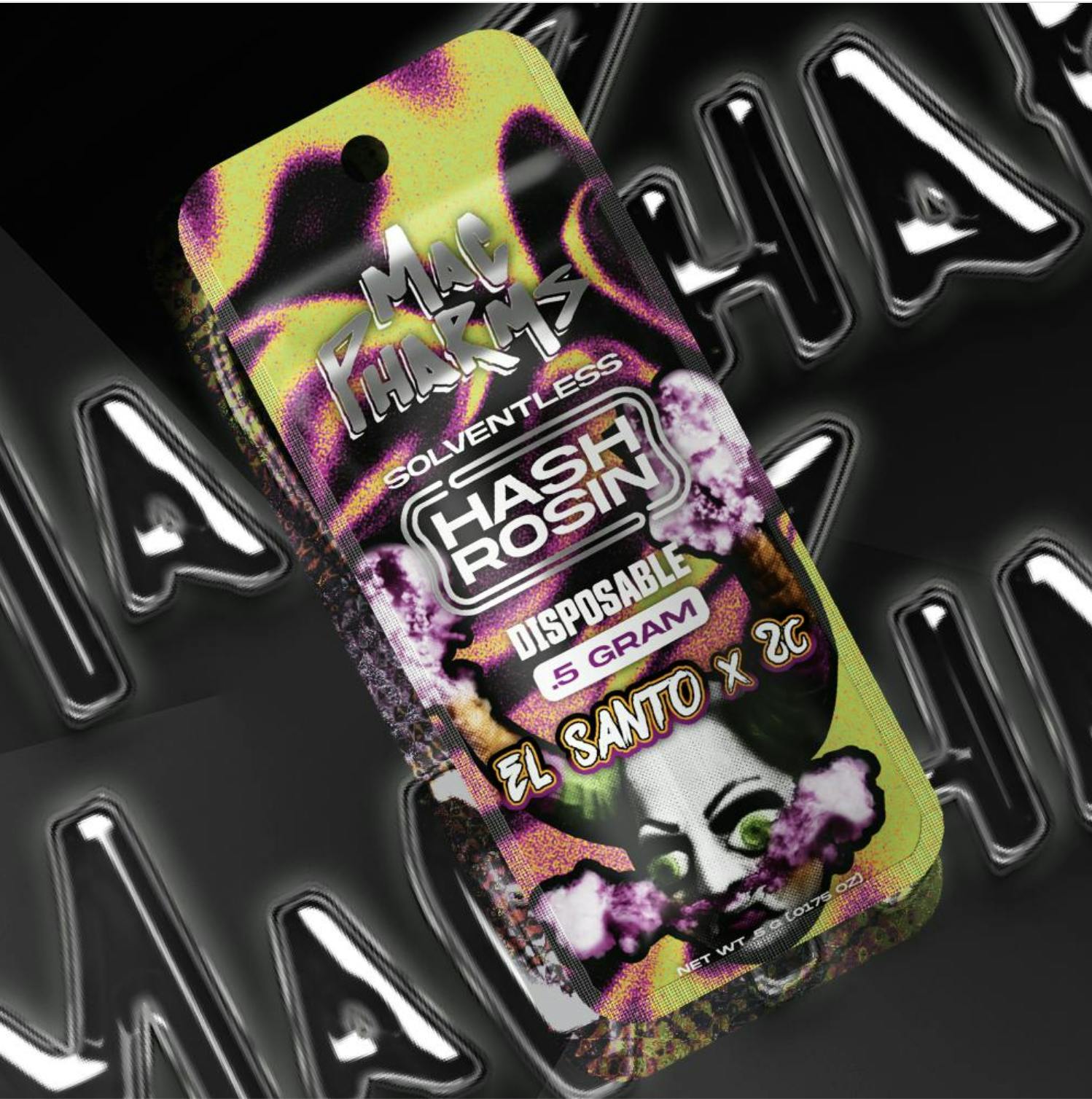 Mac Pharms - Mac Pharms I El Santo x 2C I Hash Rosin Disposable I 0.5G - 1
