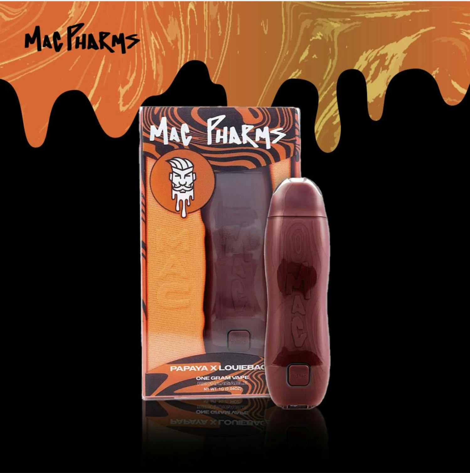 Mac Pharms - Mac Pharms | Papaya x Louie Bags | Disposable Vape | 1G - 1