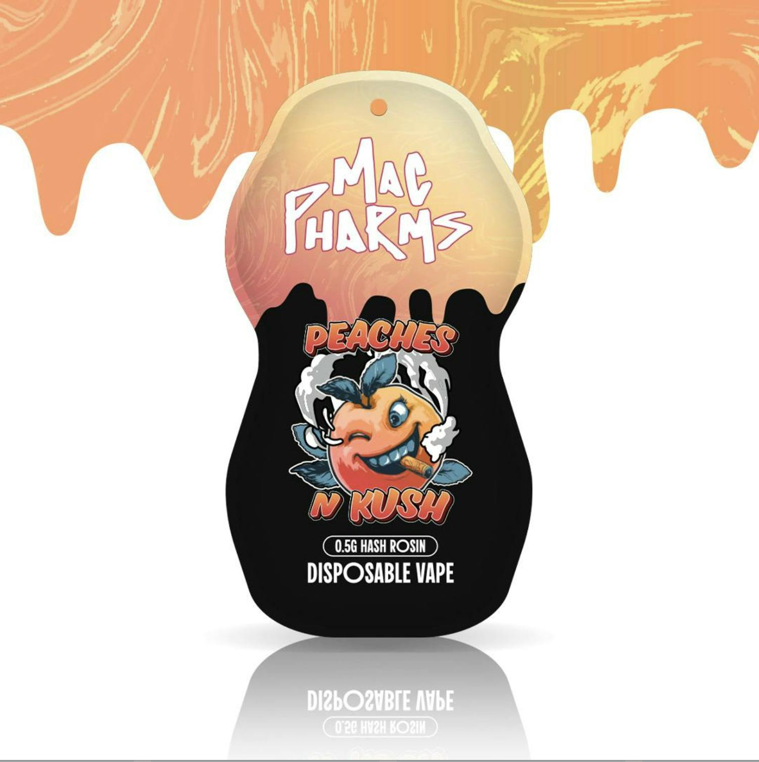 Mac Pharms - Mac Pharms | Peaches N Kush | Hash Rosin Disposable | 0.5G - 1