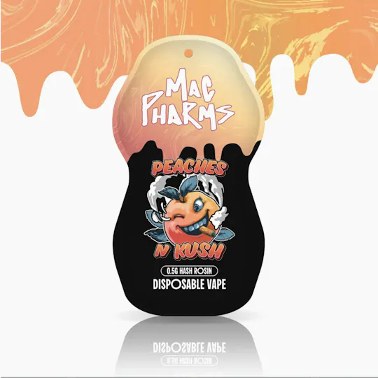 Mac Pharms - Mac Pharms | Peaches N Kush | Hash Rosin Disposable | 0.5G - 1