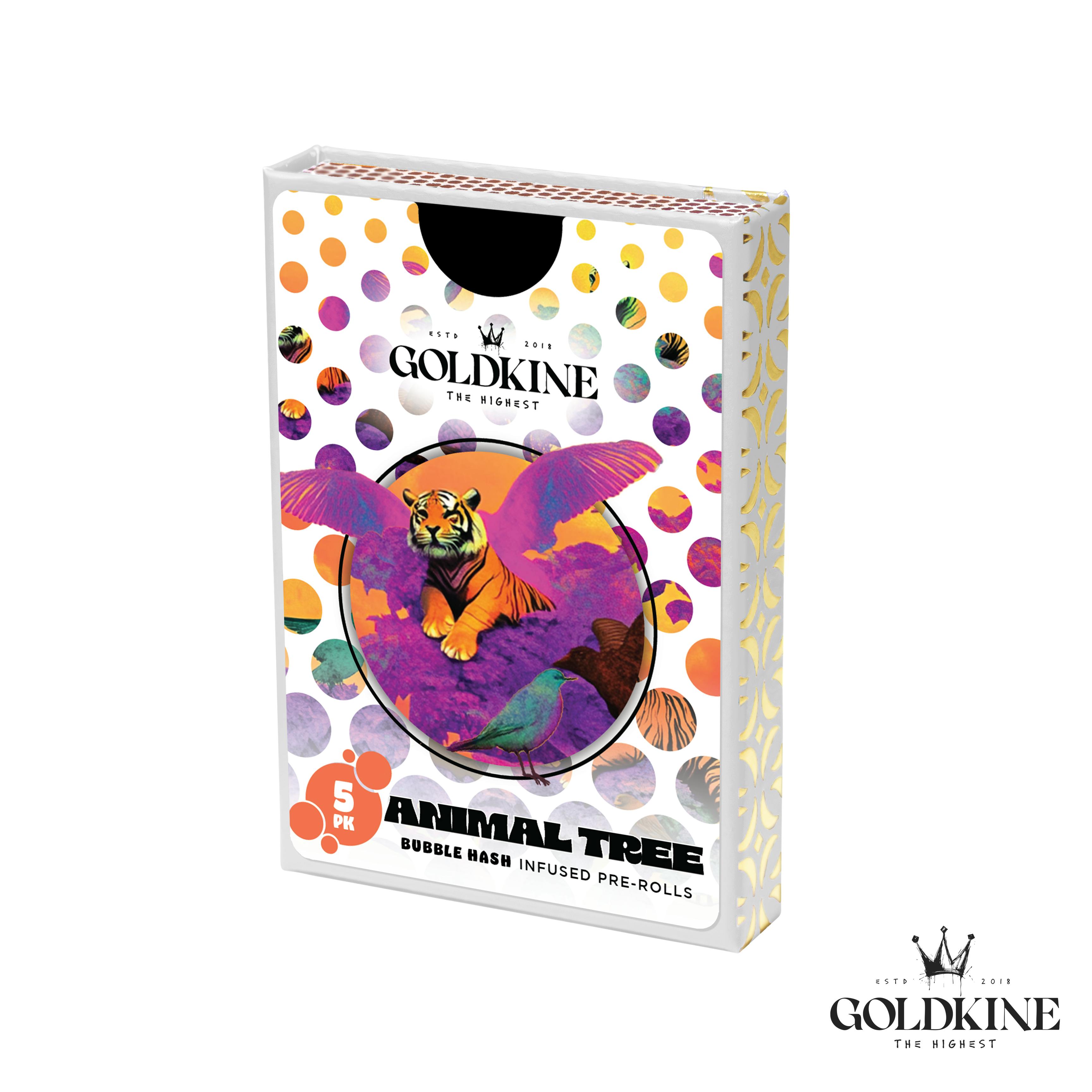 Goldkine - Goldkine Bubble Hash Infused Pre Roll 5 Pack | Animal Tree - 1