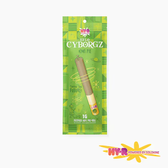Goldkine - Hy-R Cyborgz Liquid Diamond Infused Pre Roll 1G | Kiwi Pie - 1
