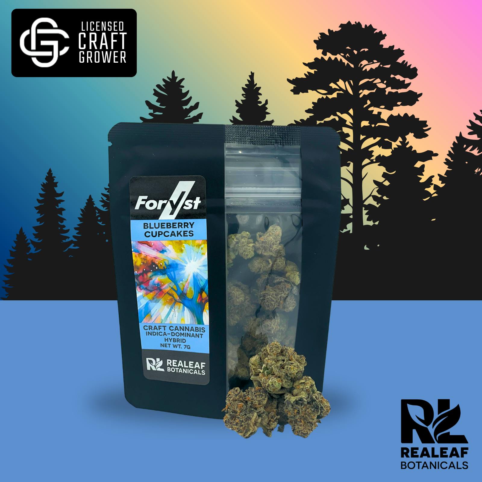 Realeaf Botanicals - Blueberry Cupcakes Foryst Flower 7.0g - 1