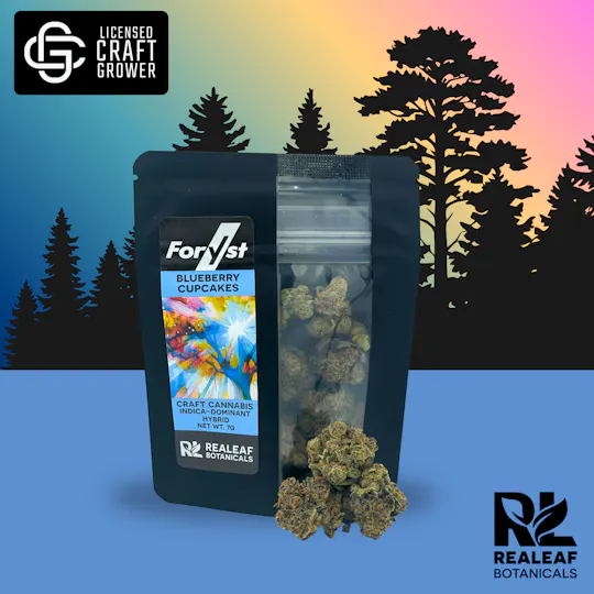 Realeaf Botanicals - Blueberry Cupcakes Foryst Flower 7.0g - 1