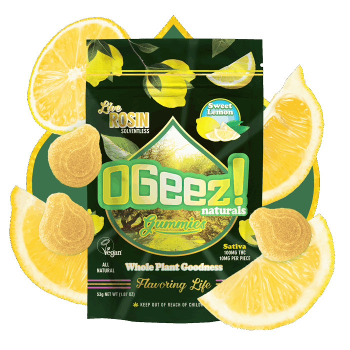 Ogeez! - Ogeez! | Naturals | Sweet Lemon Live Rosin Gummies | 100mg | 10ct | 10mg/ea - 1
