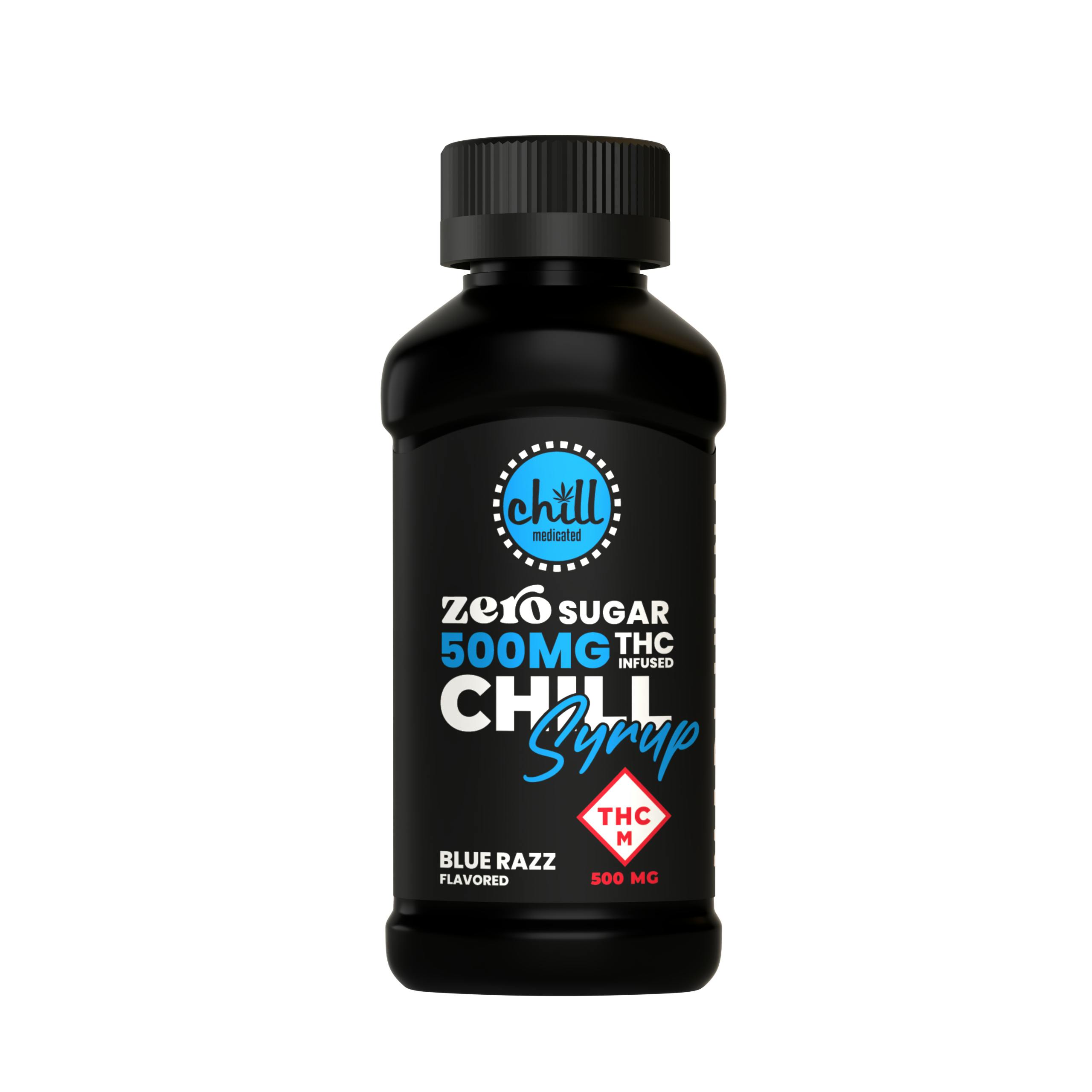 Chill Medicated - Blue Razz | ZERO Sugar 500mg THC Syrup | Chill Medicated - 1
