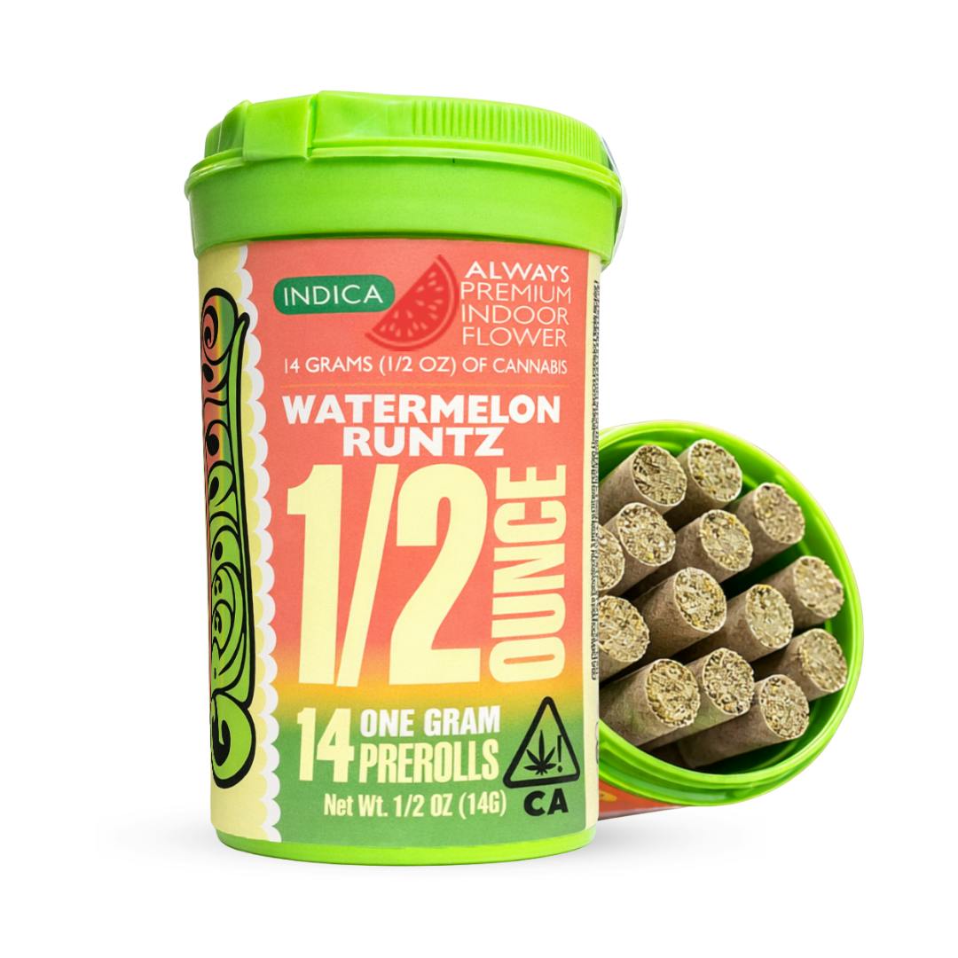 Greenline - Watermelon Runtz - 14 Pack Pre-Rolls - Indica - 1g Each (1/2 Oz Total) - 1