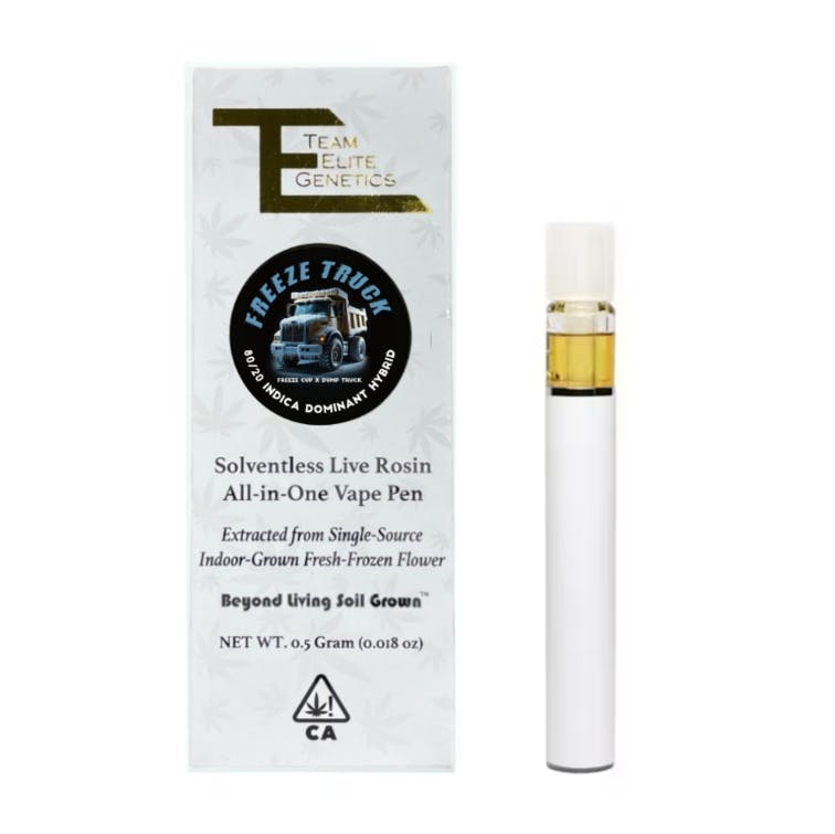 Team Elite Genetics - Freeze Truck | Live Rosin Disposable | 0.5g - 1
