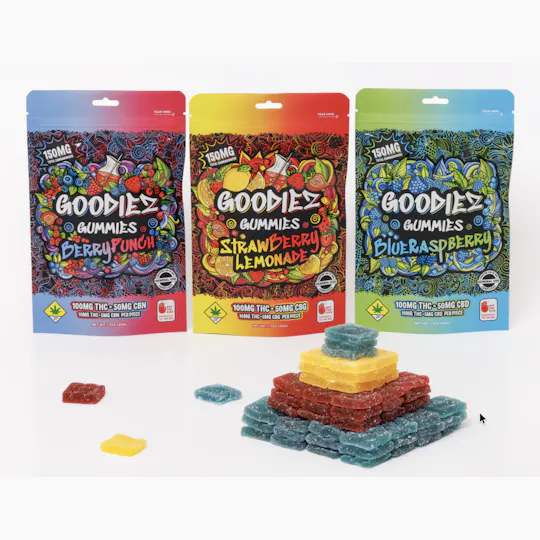 Goodiez - Mango Pineapple 40:1 Gummies | 820mg CBD/THC | 80mg CBD/2mg THC/ea - 1