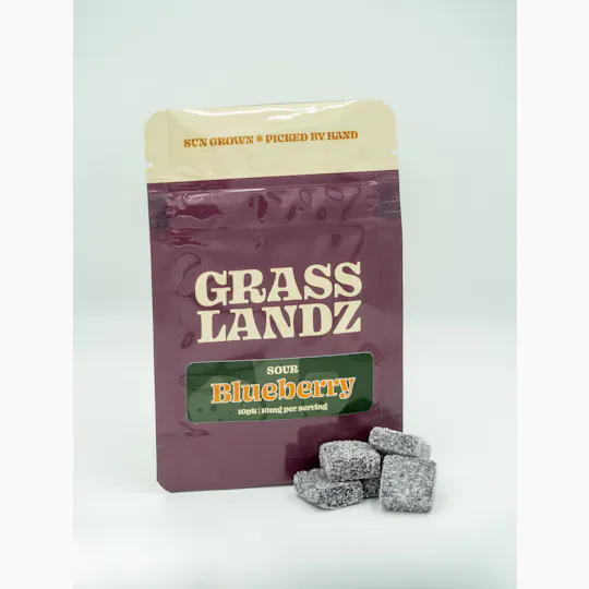 Grasslandz - Grasslandz | Sour Blueberry Gummies | 100mg | 10 ct | 10 mg/ea - 1