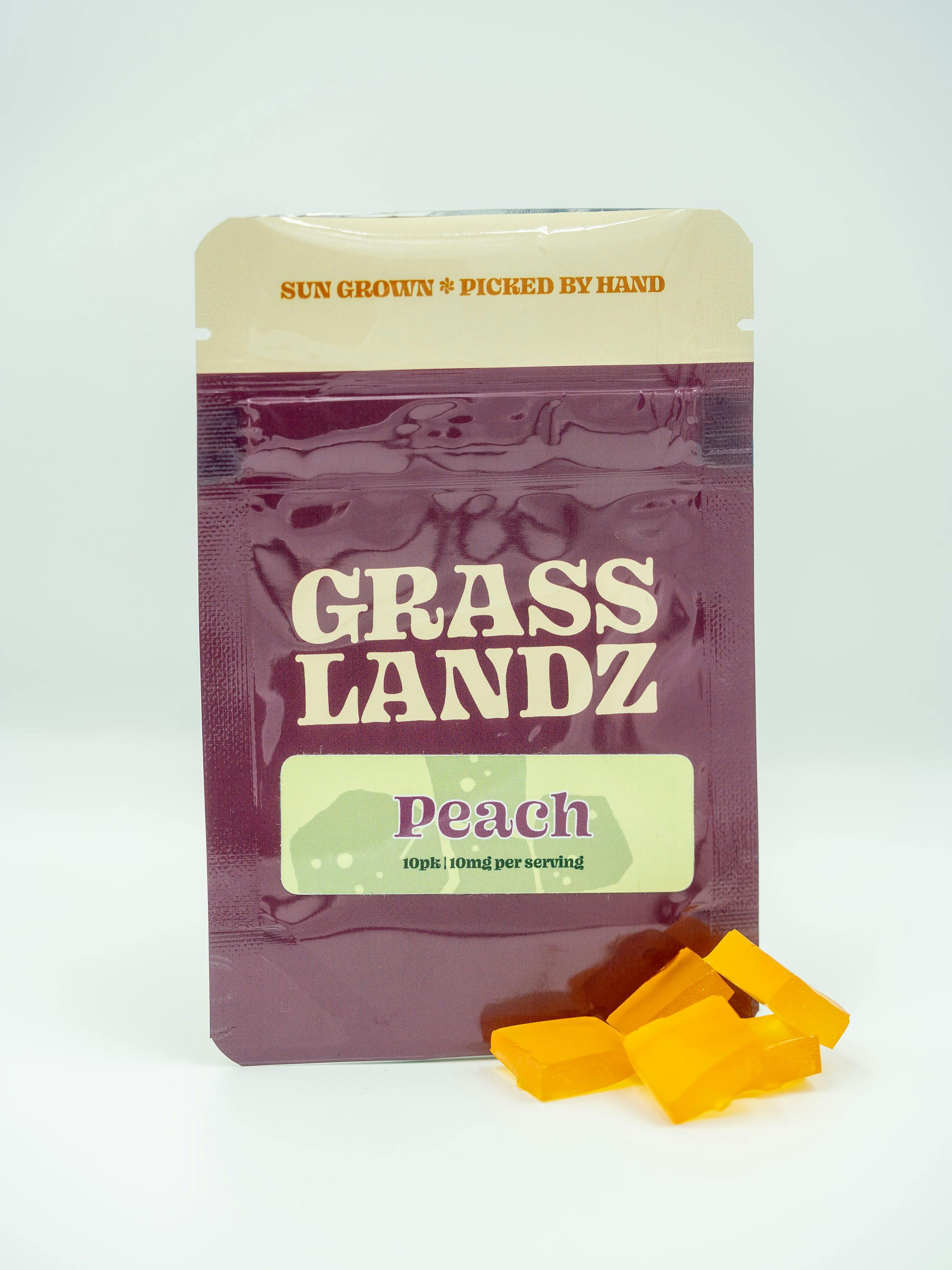 Grasslandz - Grasslandz | Peach Gummies | 100mg | 10 ct | 10 mg/ea - 1