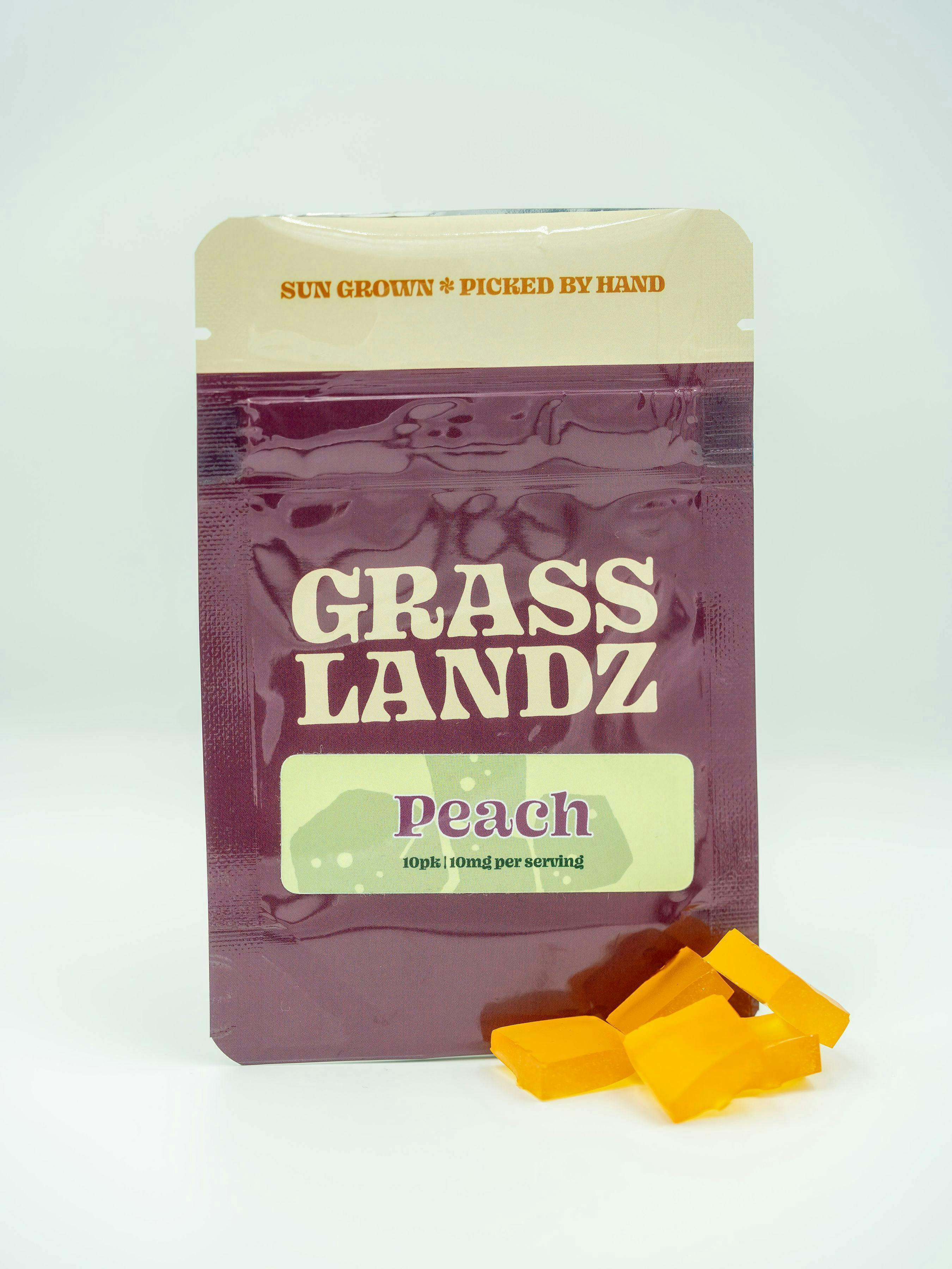 Grasslandz - Grasslandz | Peach Gummies | 100mg | 10ct | 10 mg/ea - 1