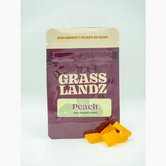 Grasslandz - Grasslandz | Peach Gummies | 100mg | 10ct | 10 mg/ea - 1