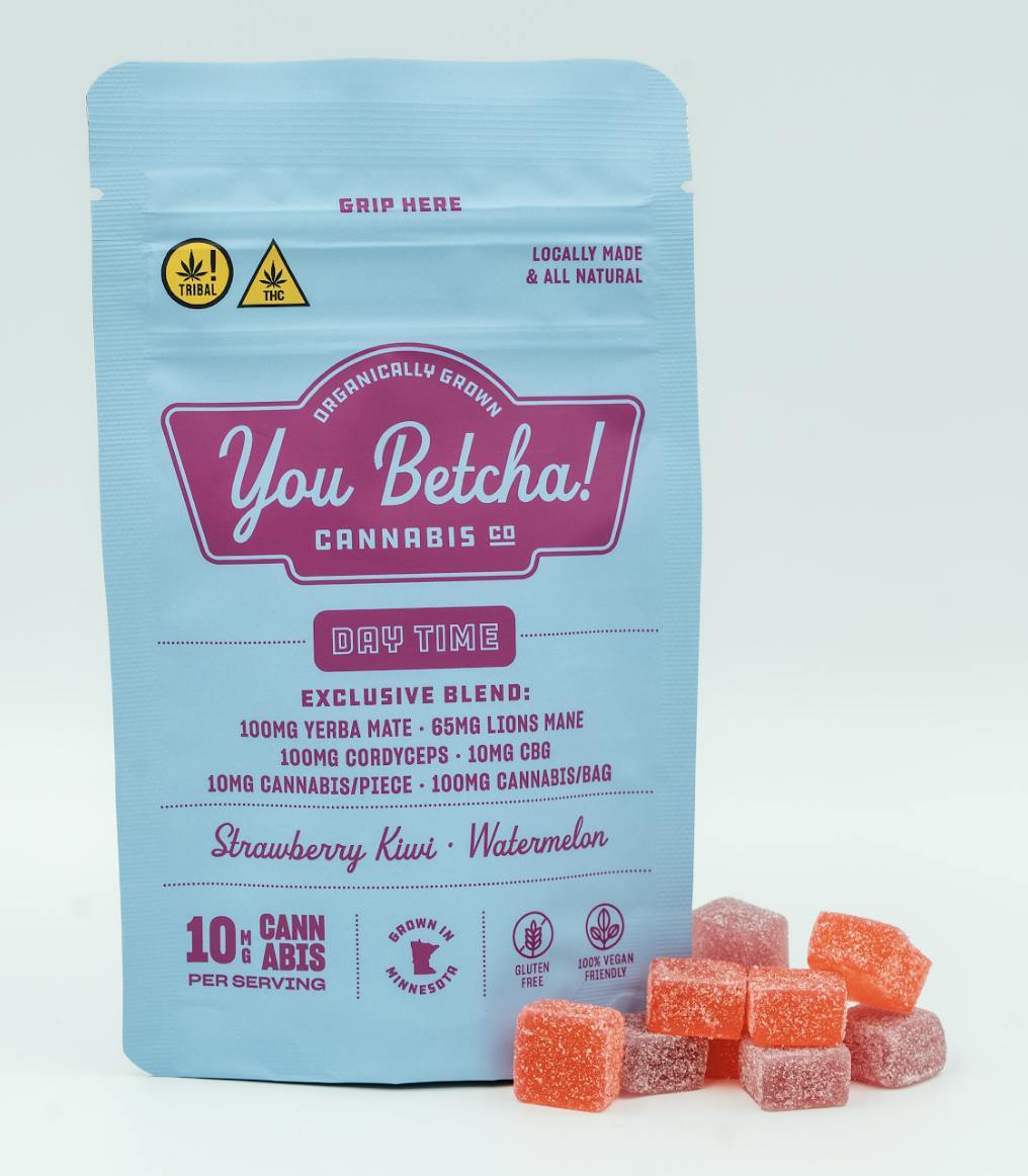 You Betcha Cannabis - Daytime | Strawberry Kiwi & Watermelon Gummies | 100mg | 10ct | 10mg/ea - 1