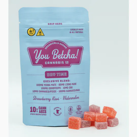 You Betcha Cannabis - Daytime | Strawberry Kiwi & Watermelon Gummies | 100mg | 10ct | 10mg/ea - 1