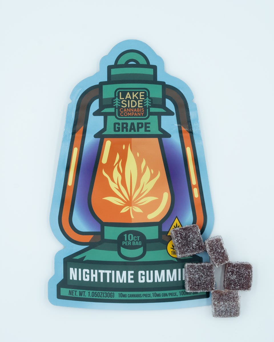 Lakeside Cannabis Co - Lakeside Cannabis Co. | Nighttime Grape Gummies | 100mg | 10ct | 10mg/ea - 1