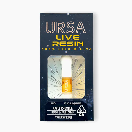 URSA Extracts - Apple Crumble 0.5g Live Resin Cartridge - 1