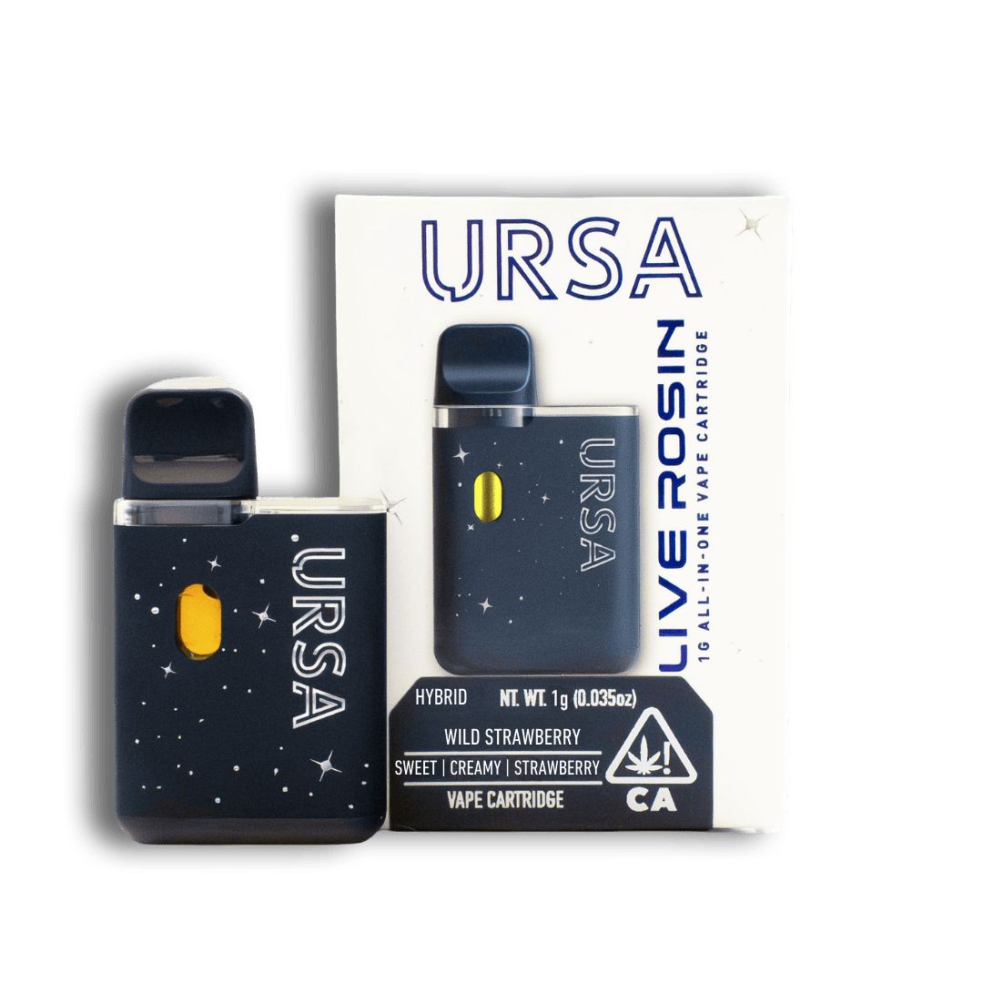 URSA Extracts - Wild Strawberry 1g AIO Live Rosin Vape Cartridge - 1
