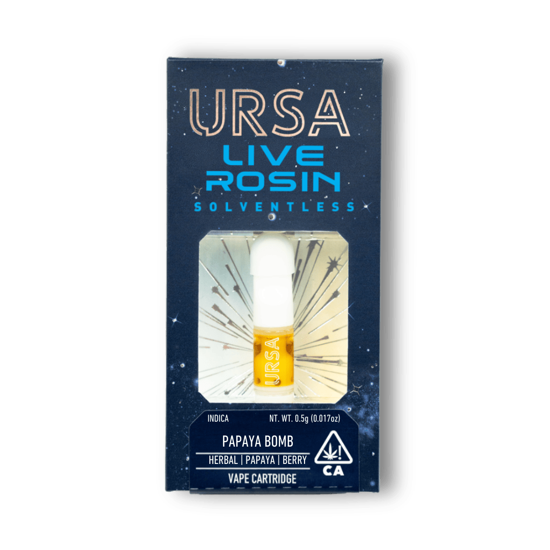 URSA Extracts - Papaya Bomb 0.5g Live Rosin Cartridge - 1