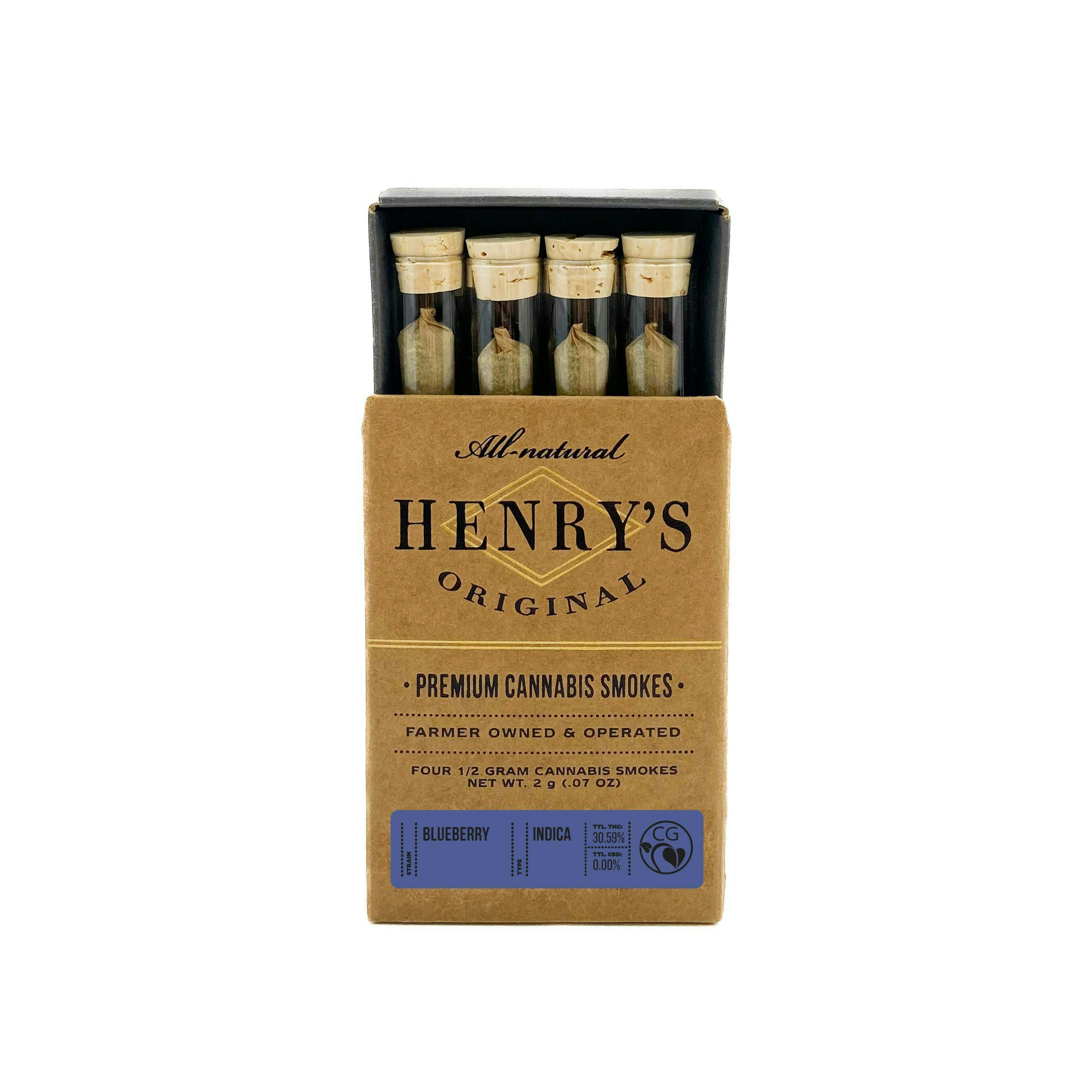 Henry's Original - Henry's Original | Blueberry | Joints | 0.5g each | 4pk - 1