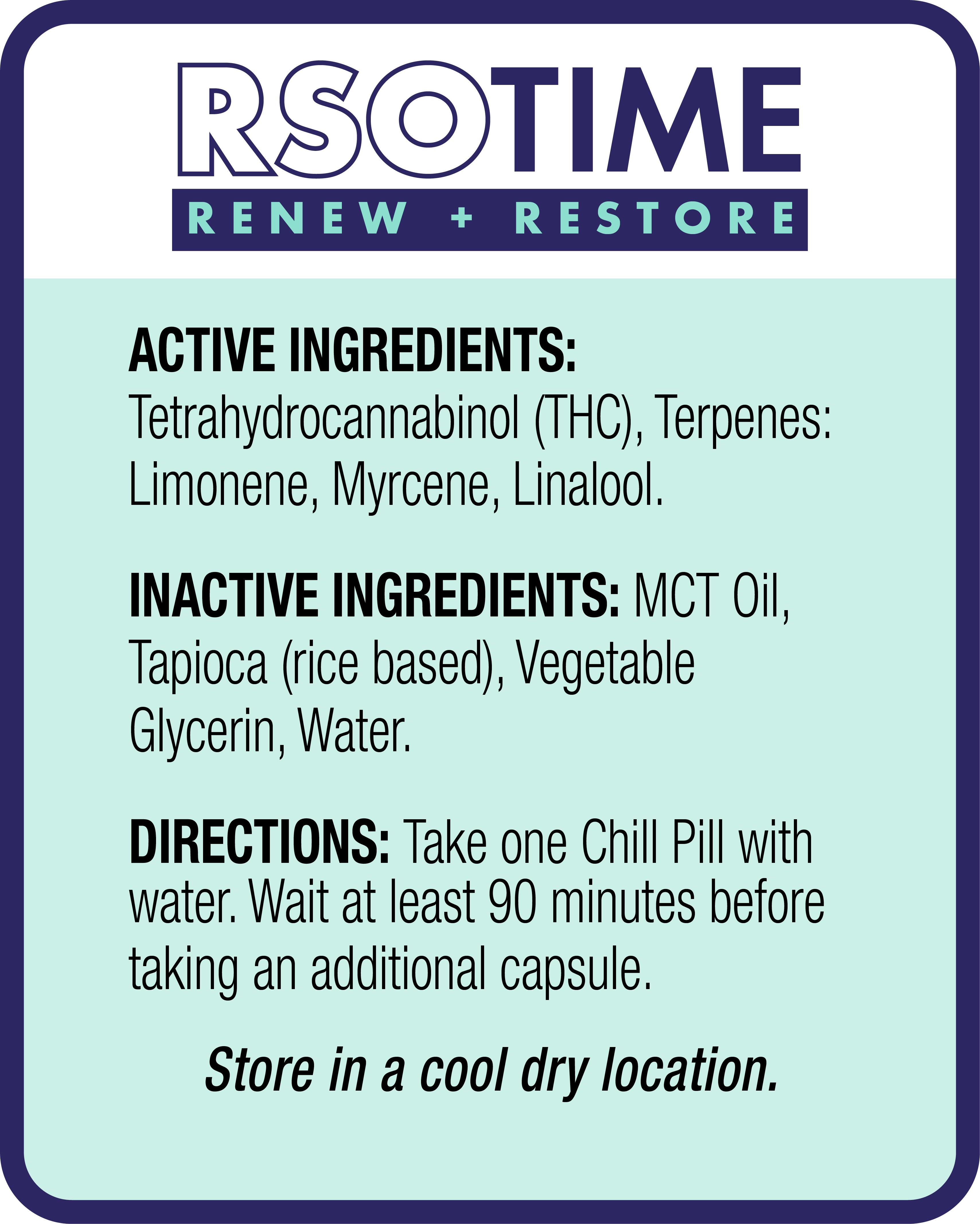 Life Is Chill - Chill Pill | RSO Time 10x10mg | 100mg - 1